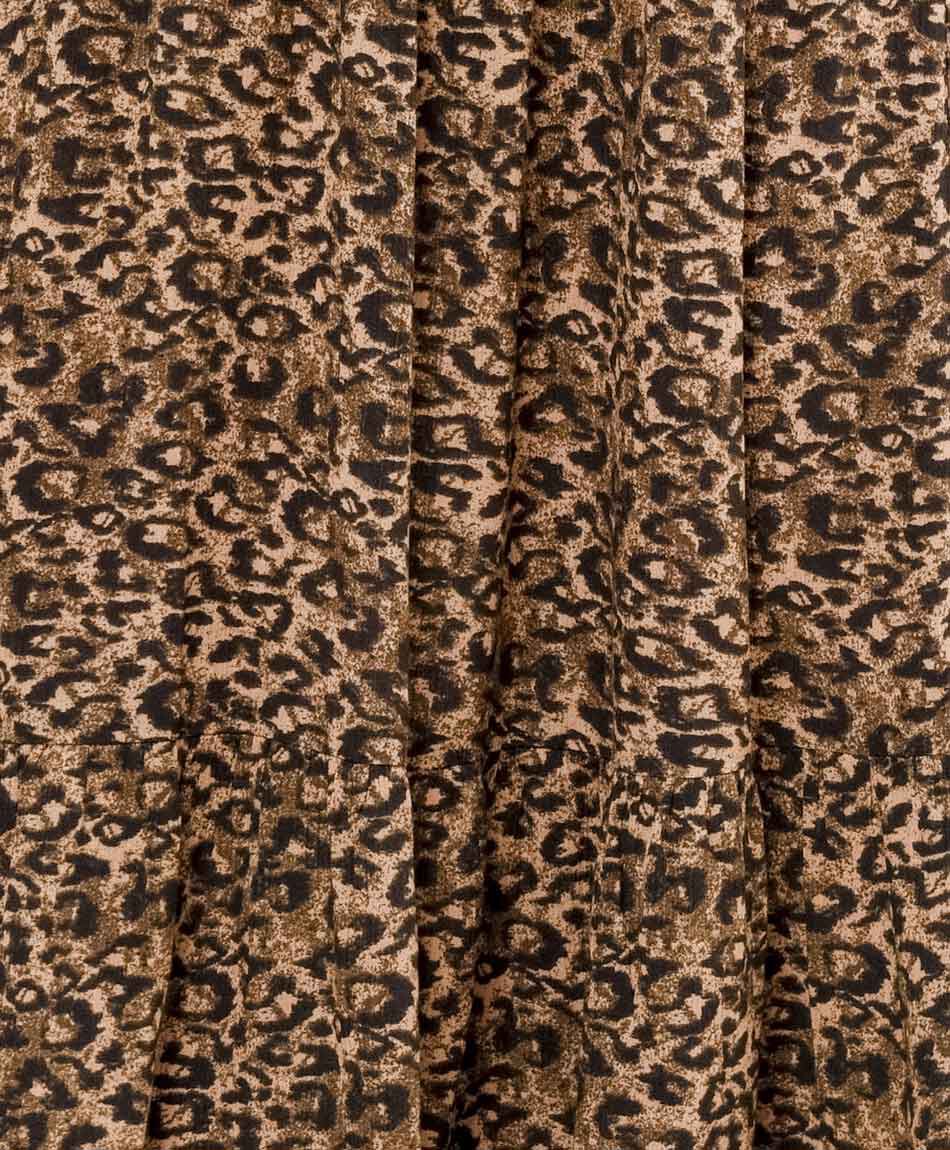 Pollera mujer animal print larga