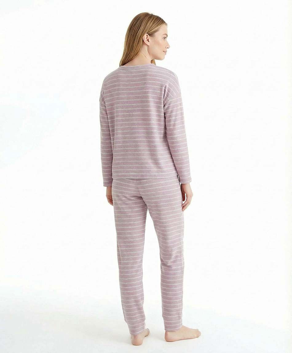 Pijama mujer botones dise&ntilde;o rayas