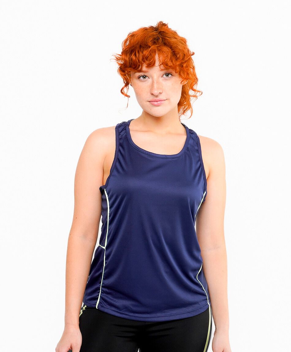 Remera deportiva mujer run blue