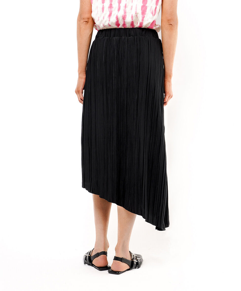 Pollera mujer pliegues asim&eacute;trica