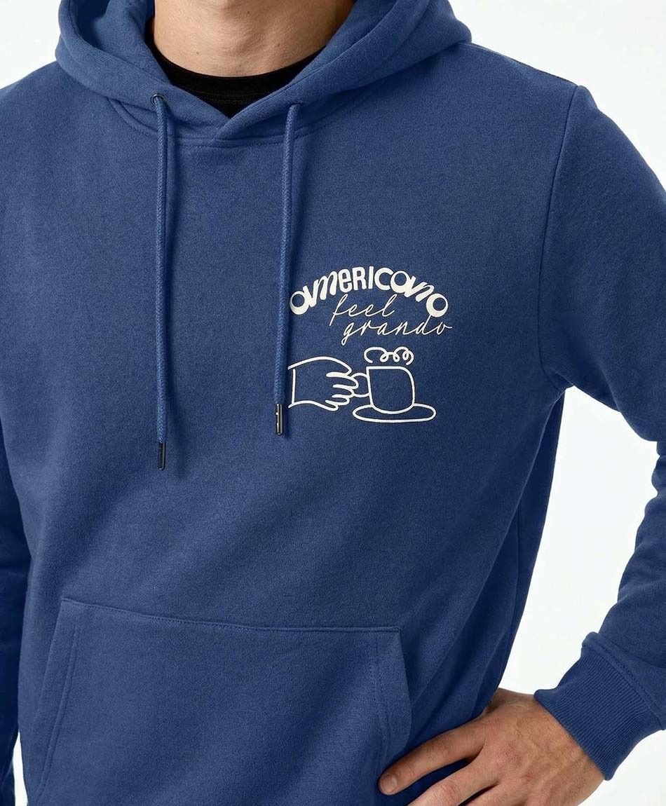 Buzo hombre doble estampado americano