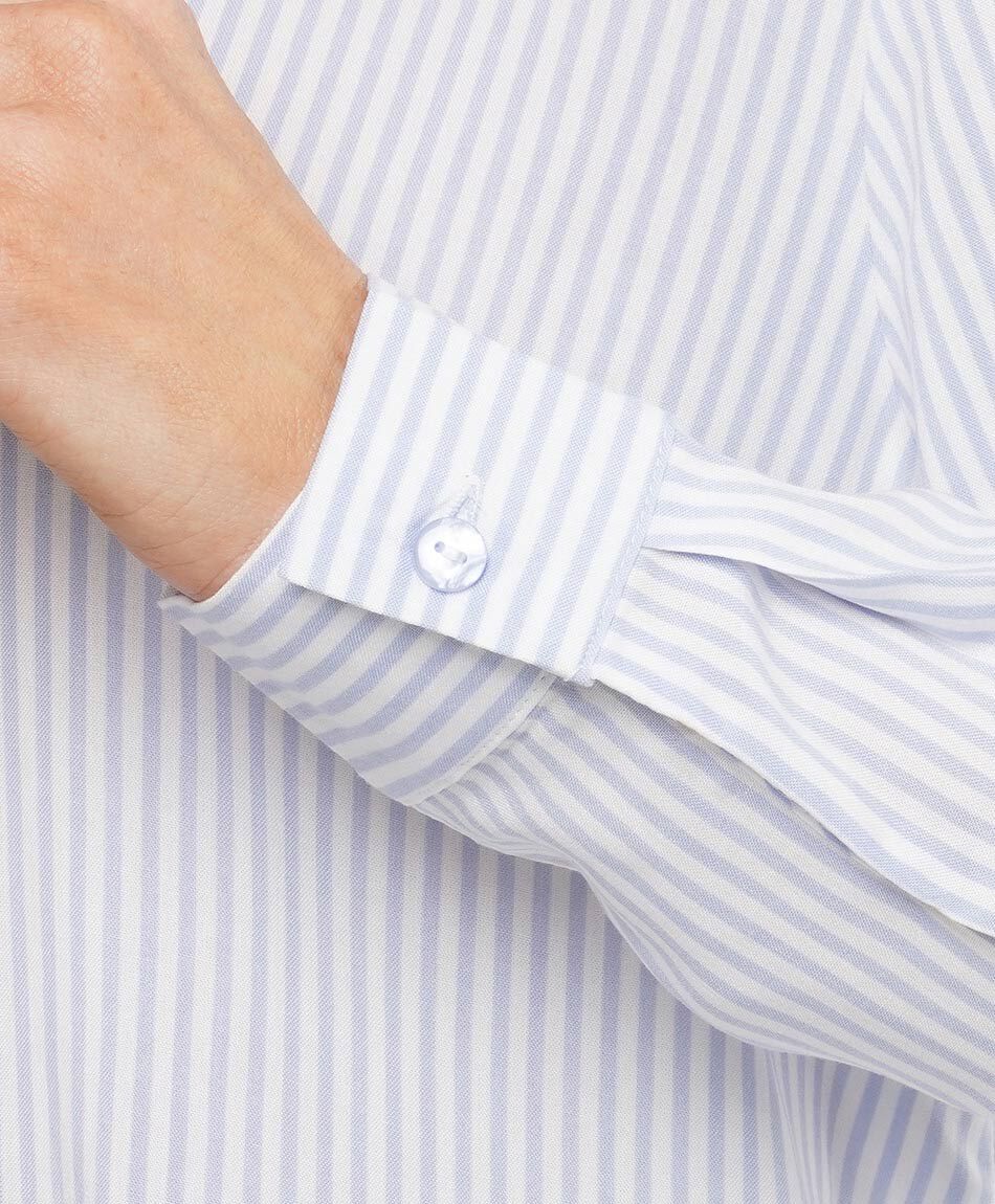 Camisa mujer l&iacute;neas azul