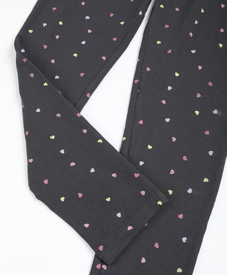 Leggins ni&ntilde;a estamapdo corazones