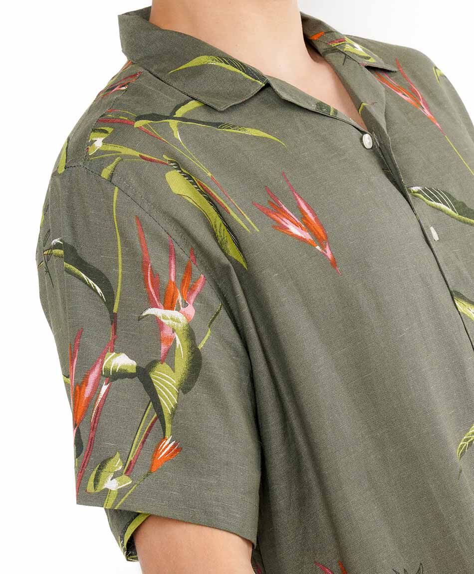 Camisa hombre print flor