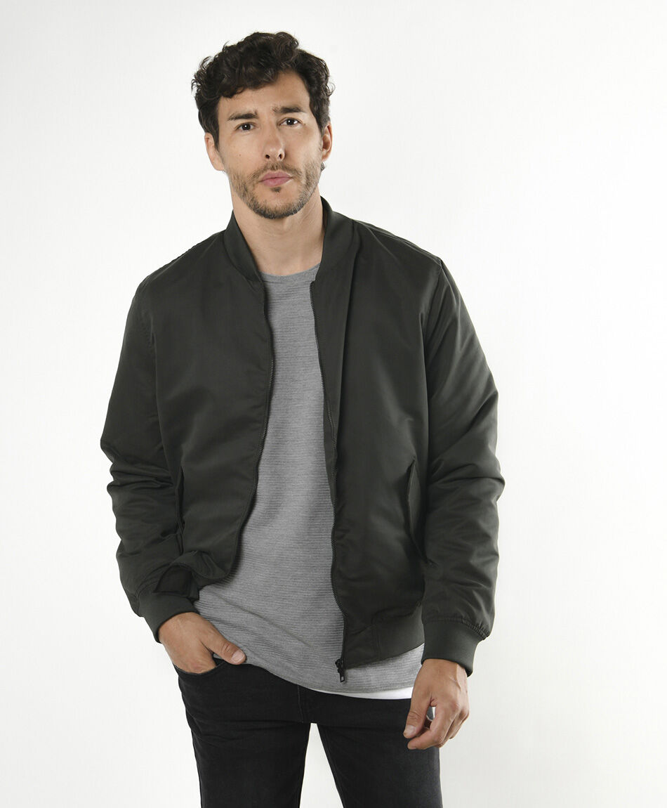 Chaqueta hombre estilo bomber verde