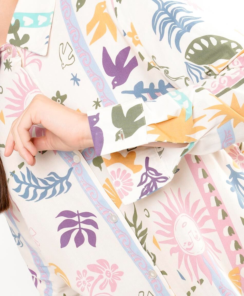 Camisa mujer estampado art&iacute;stico