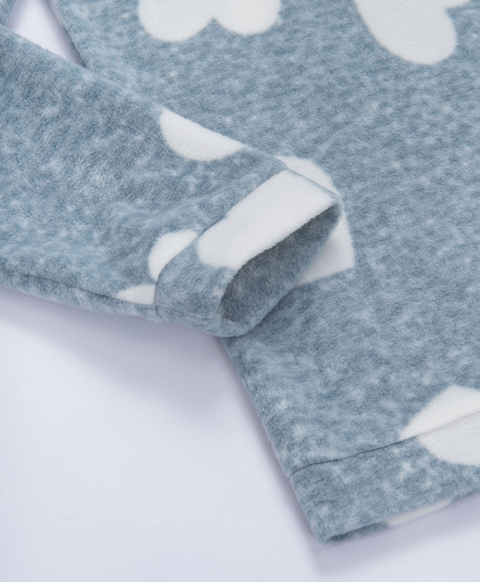 Pijama mujer polar corazones white