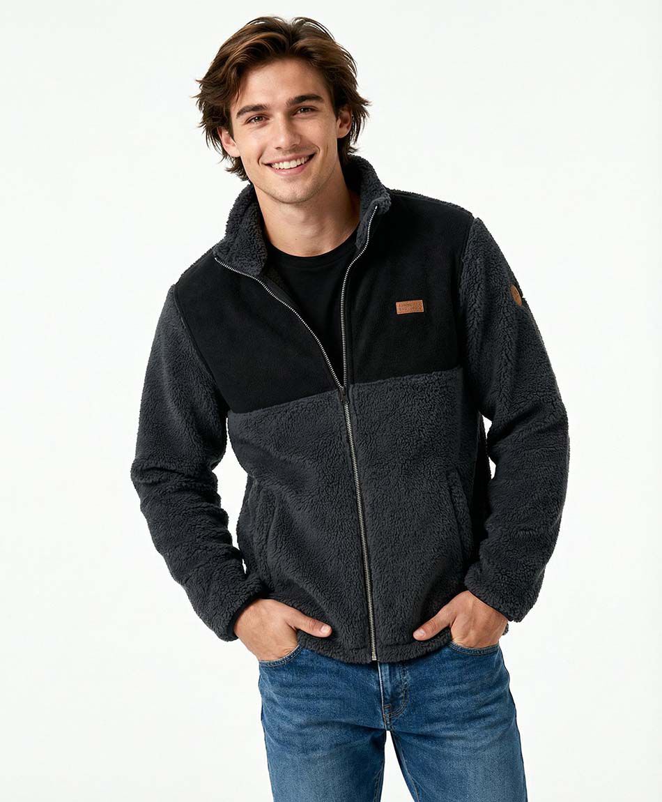 Campera hombre mix sherpa