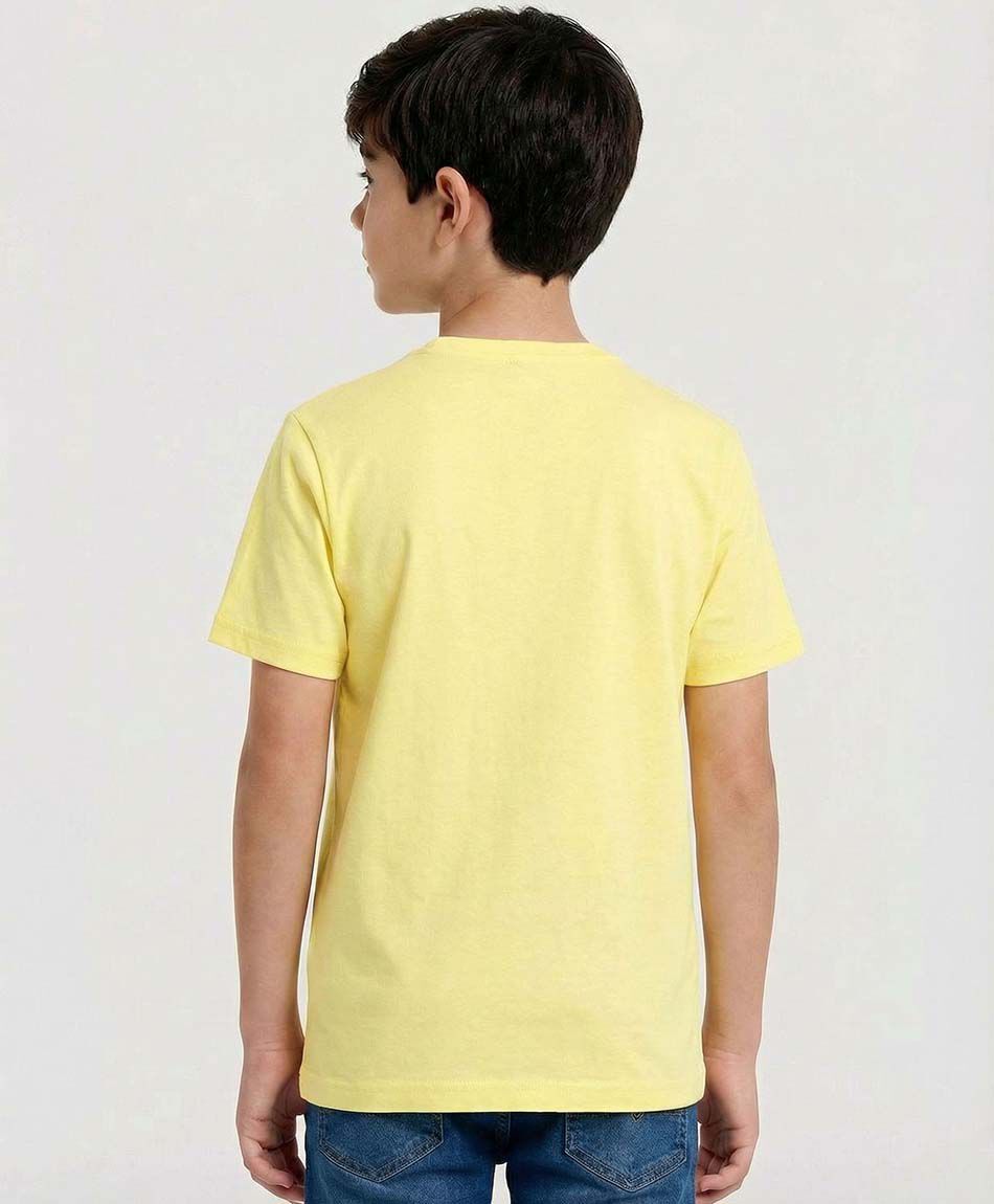 Remera ni&ntilde;o f&uacute;tbol amarilla