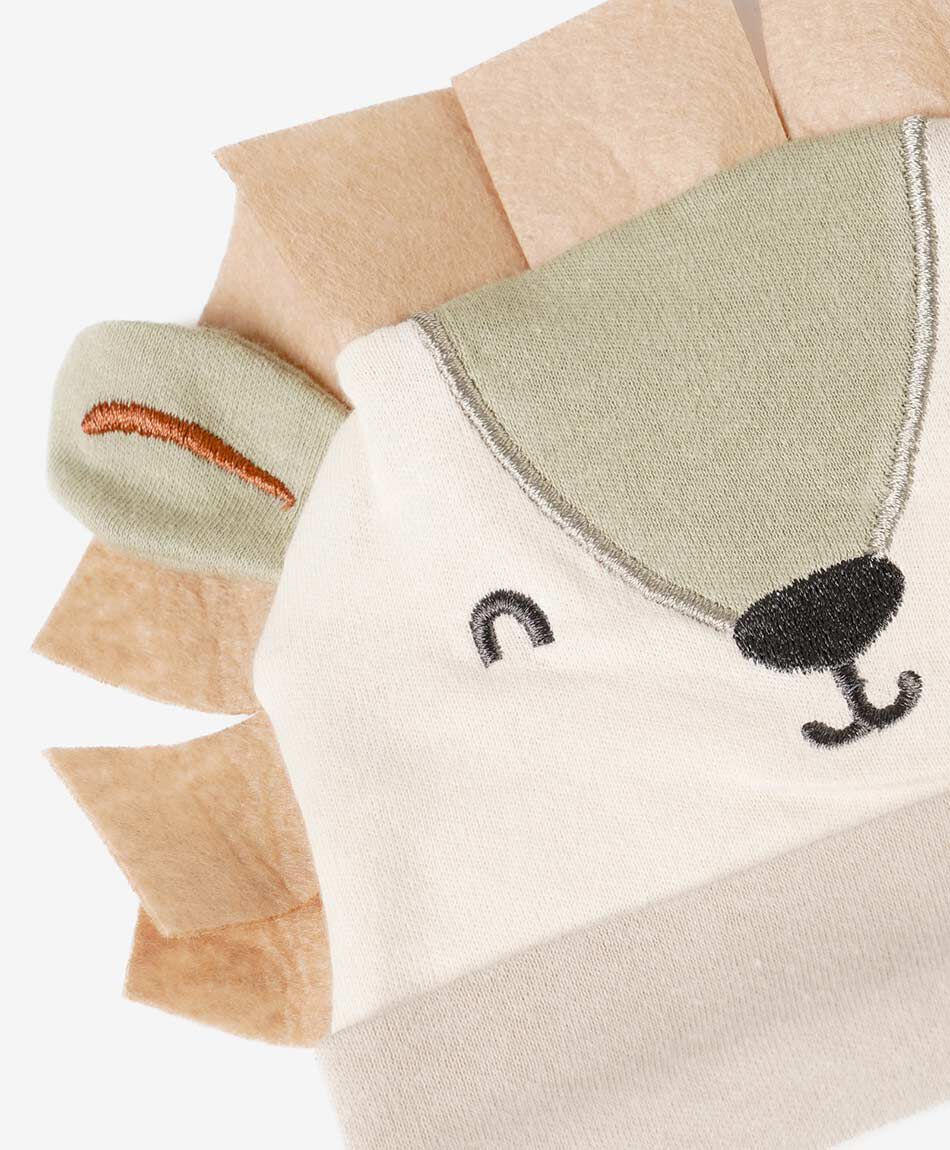 Set gorro + calcetines beb&eacute; animalito