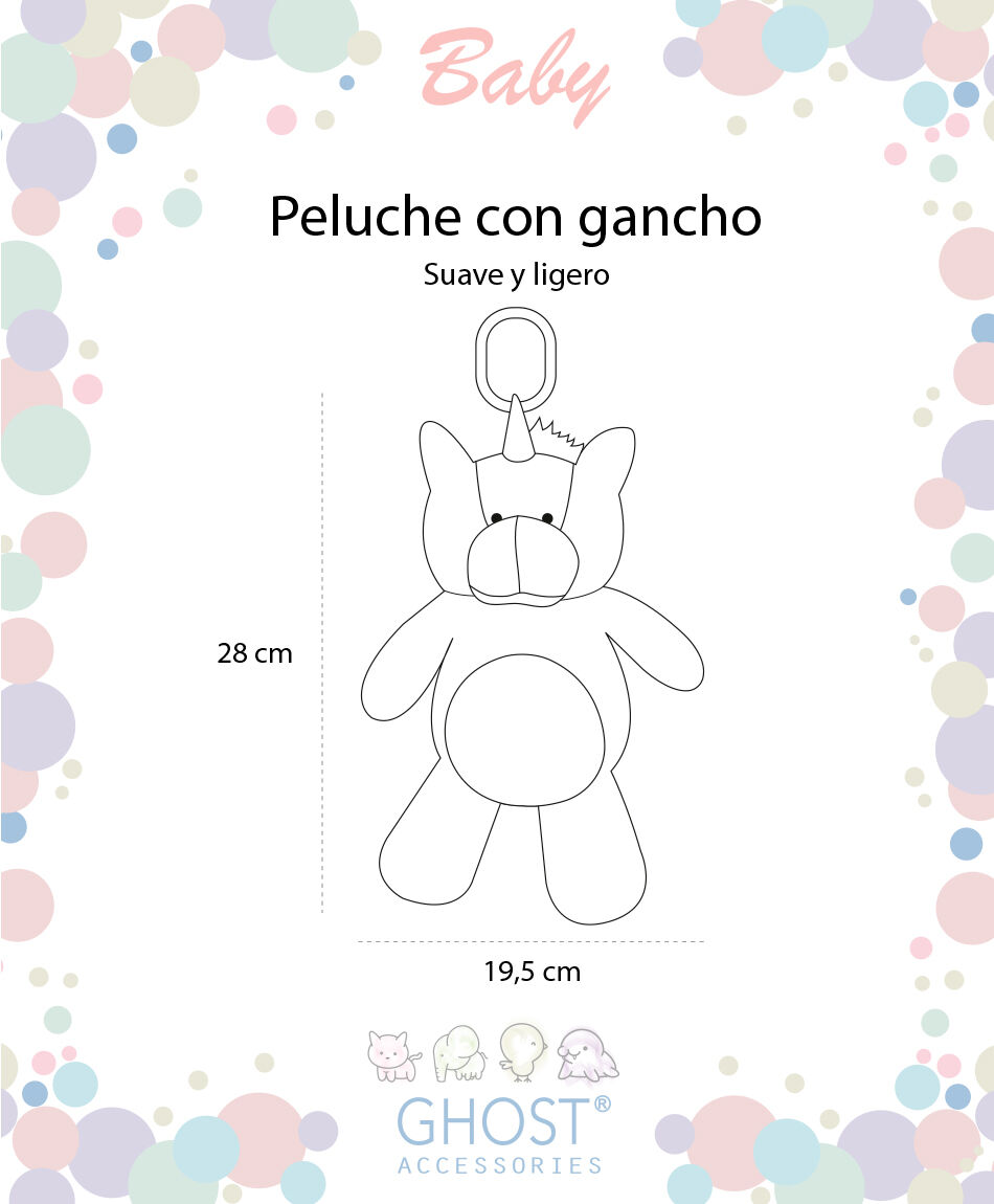 Peluche beb&eacute; unicornio colgante