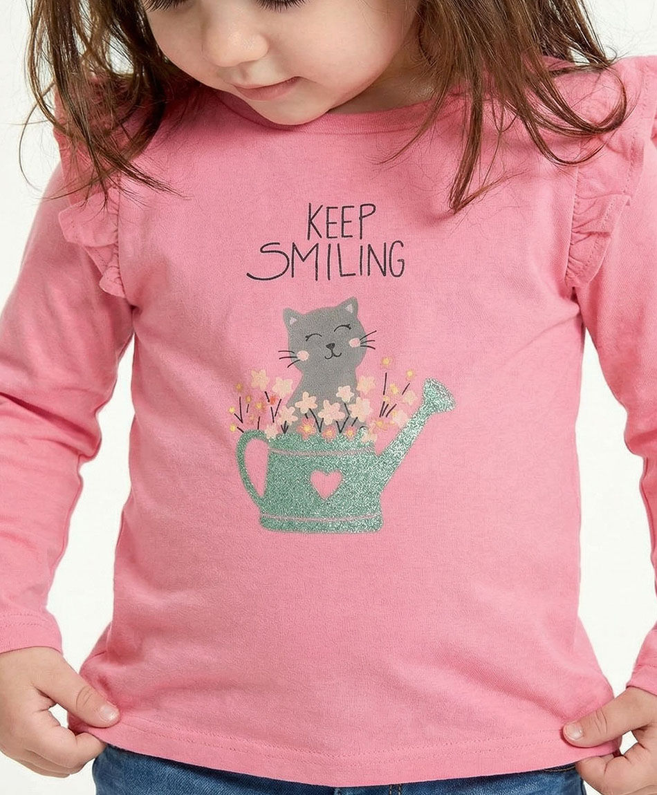 Remera beb&eacute; estampado gatuno