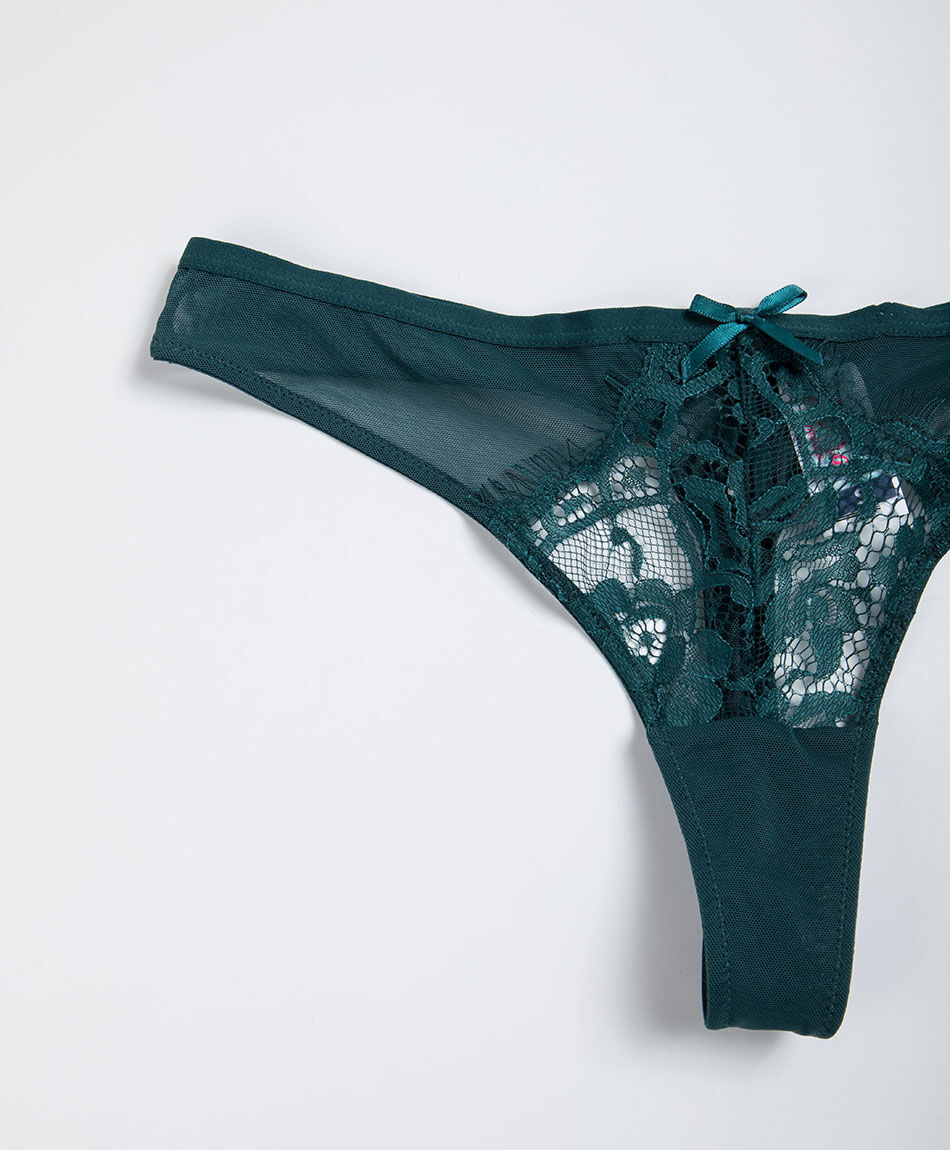 Tanga mujer encajes sat&iacute;n