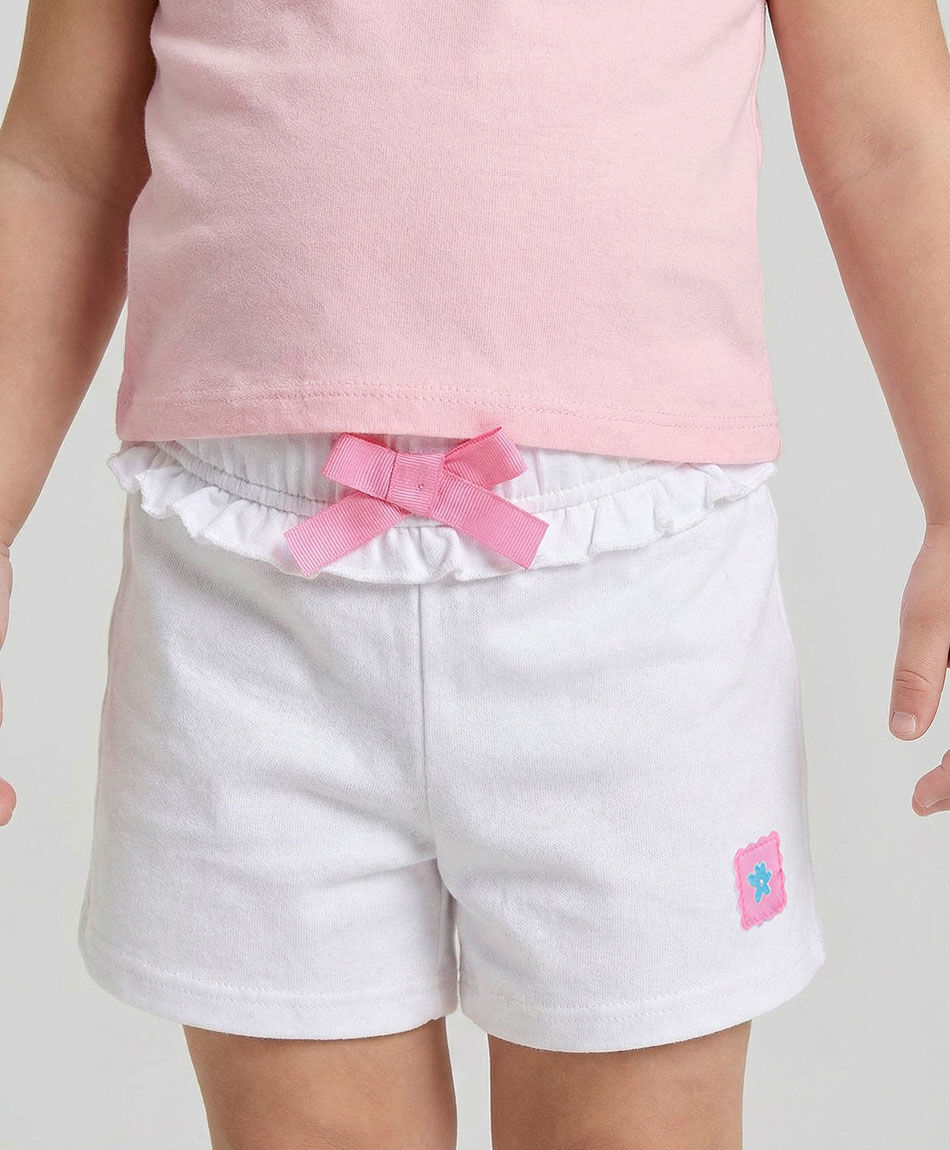 Short beb&eacute; vuelo blanco