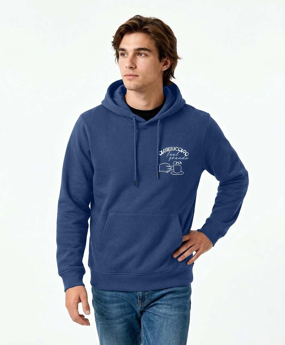 Buzo hombre doble estampado americano