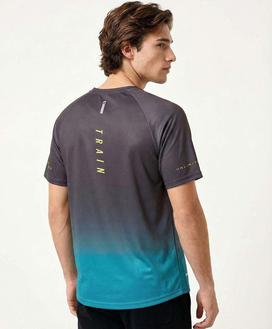 Remera deportiva hombre bicolor