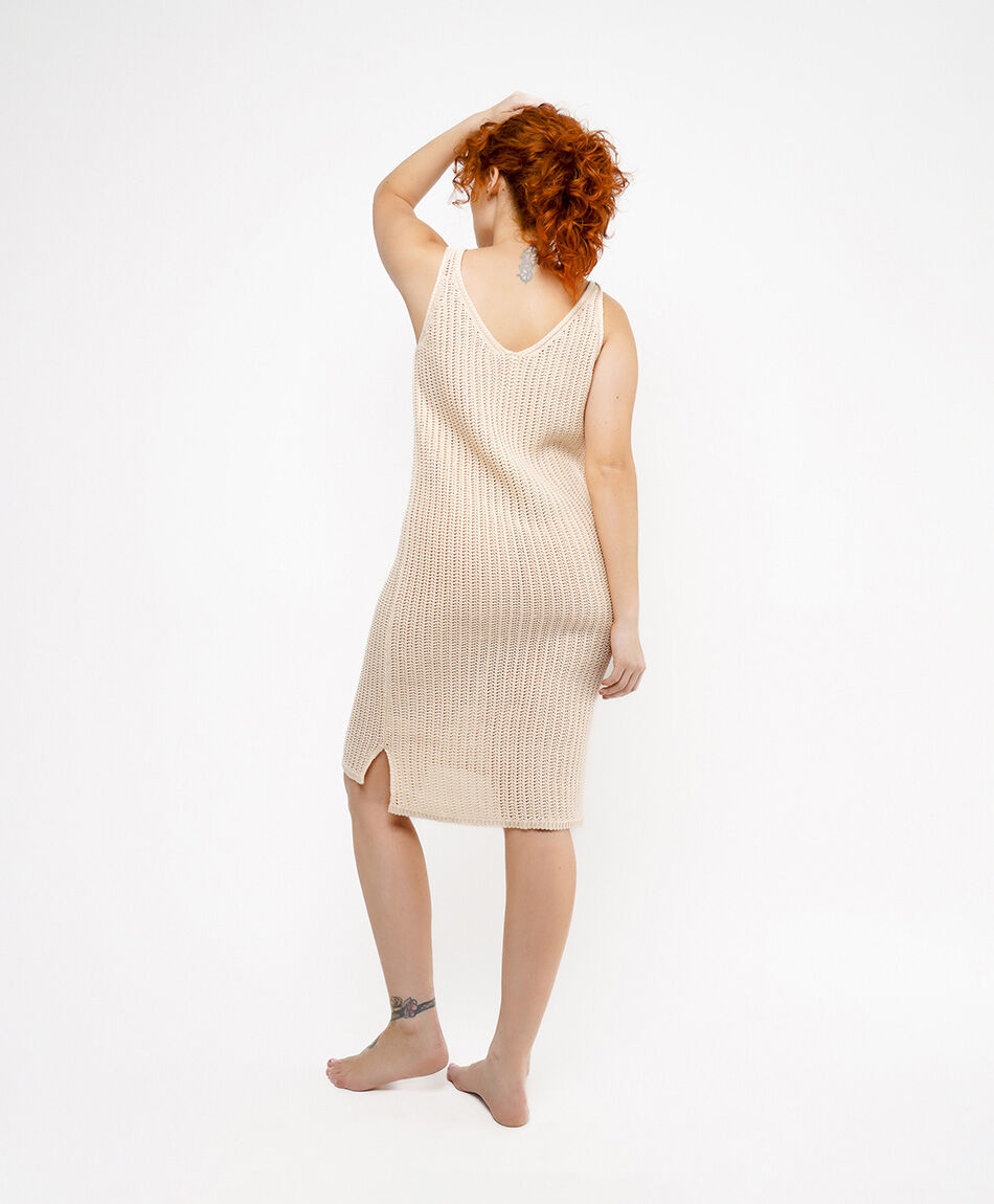 Vestido mujer texturizado crochet