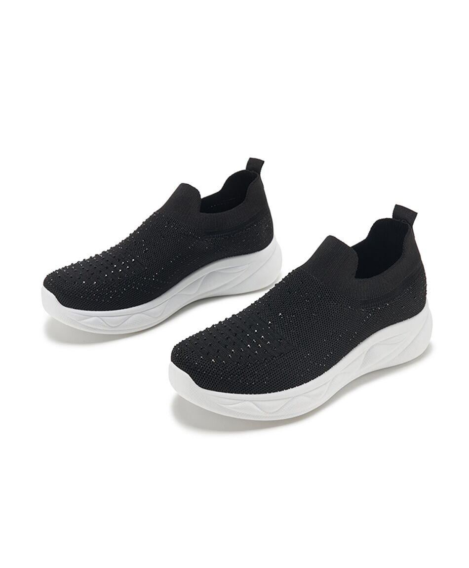 Zapatilla mujer slip on brillos