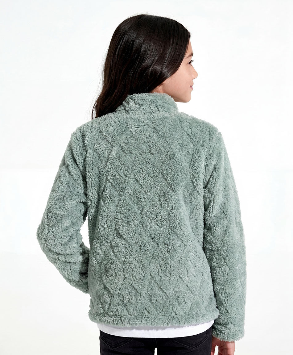 Buzo ni&ntilde;a  sherpas rombo  verde