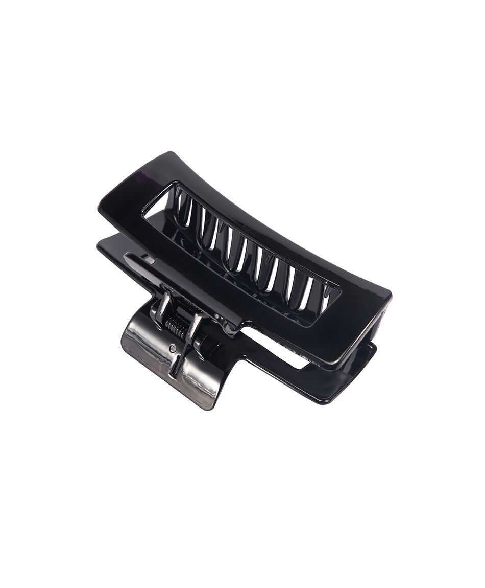 Pinza mujer rectangular negra