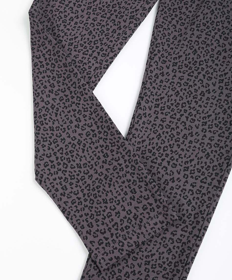 Leggins ni&ntilde;a animal print grey