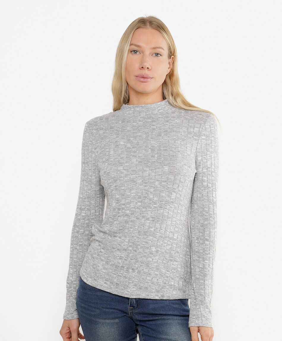 Remera mujer tejido rib