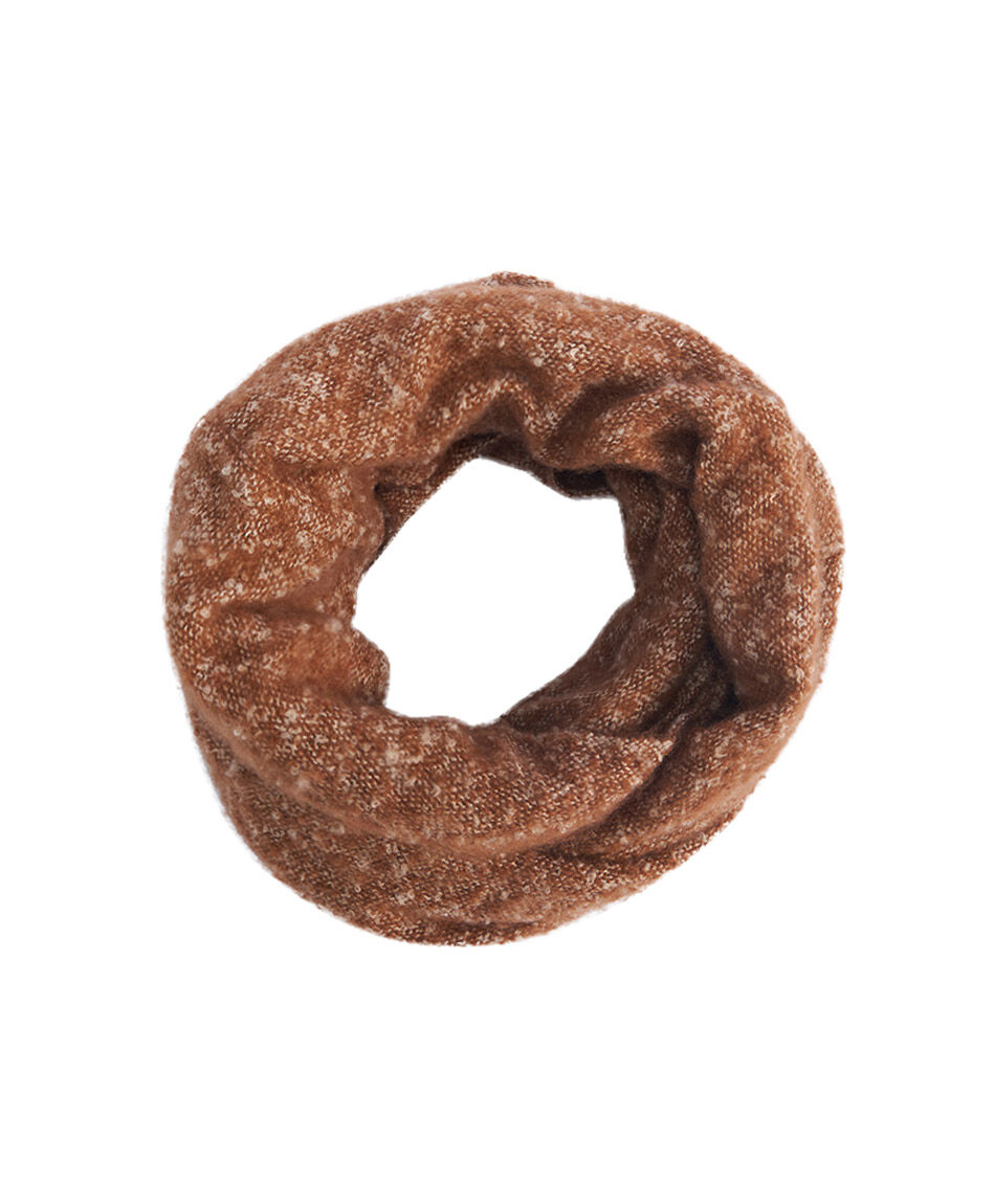 Cuello mujer tejido melange brown