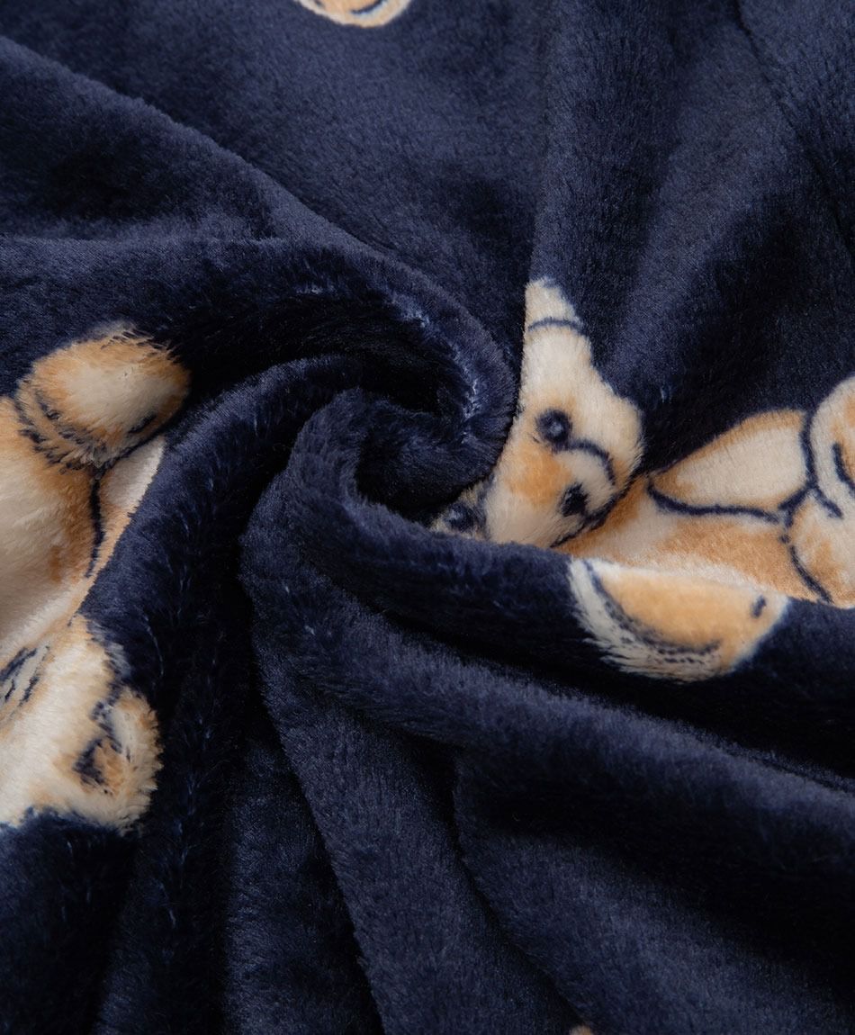 Pijama mujer coral ositos navy