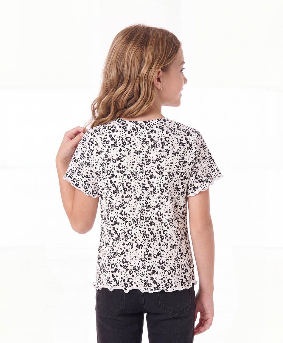 Remera ni&ntilde;a dise&ntilde;o acanalado