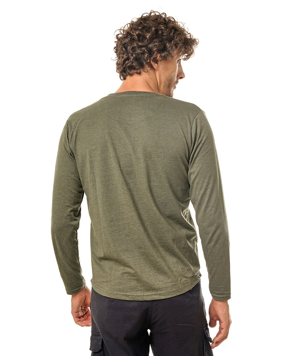 Polera manga larga estampada