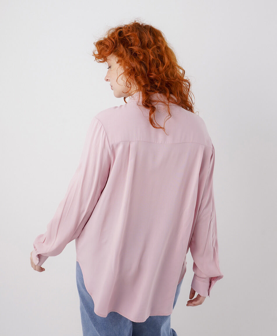 Camisa mujer camisera rosada