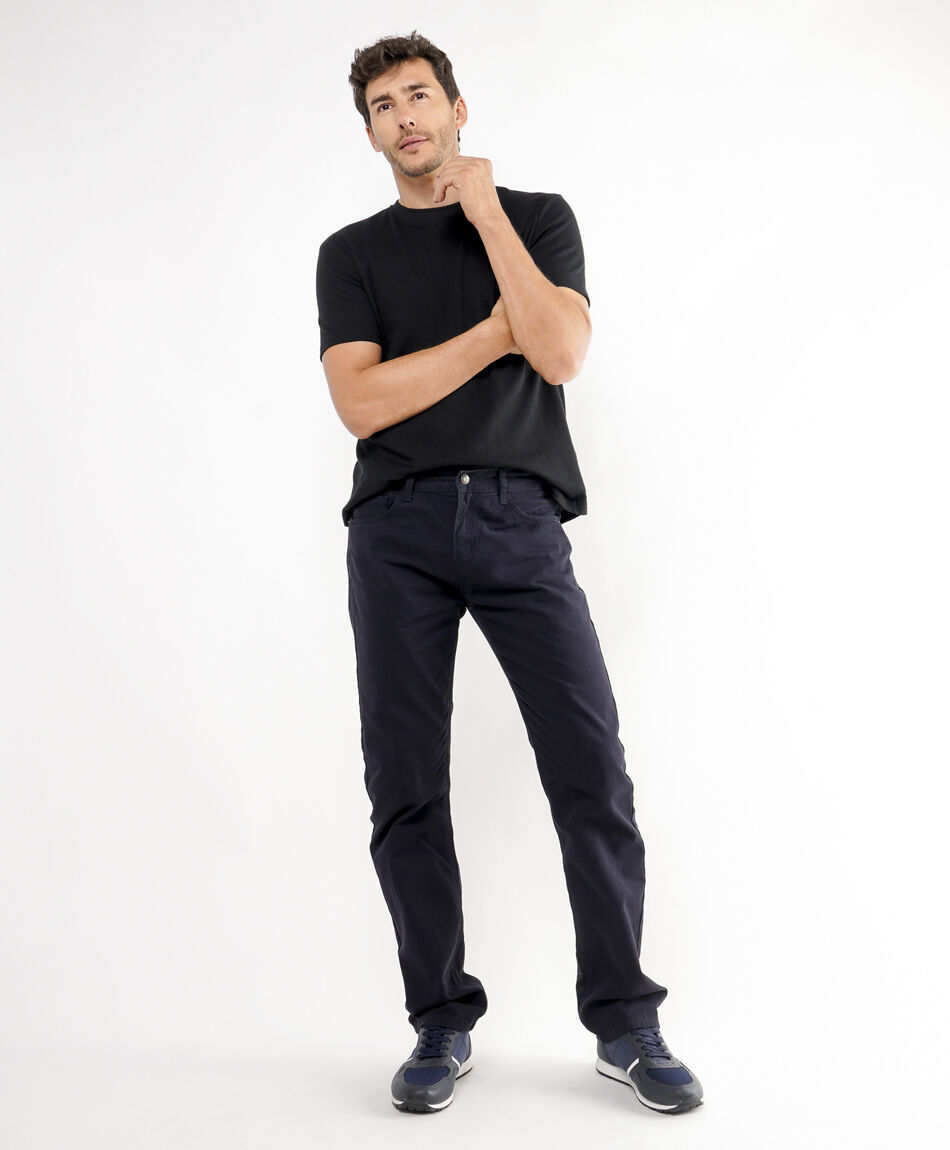 Pantal&oacute;n hombre b&aacute;sico navy