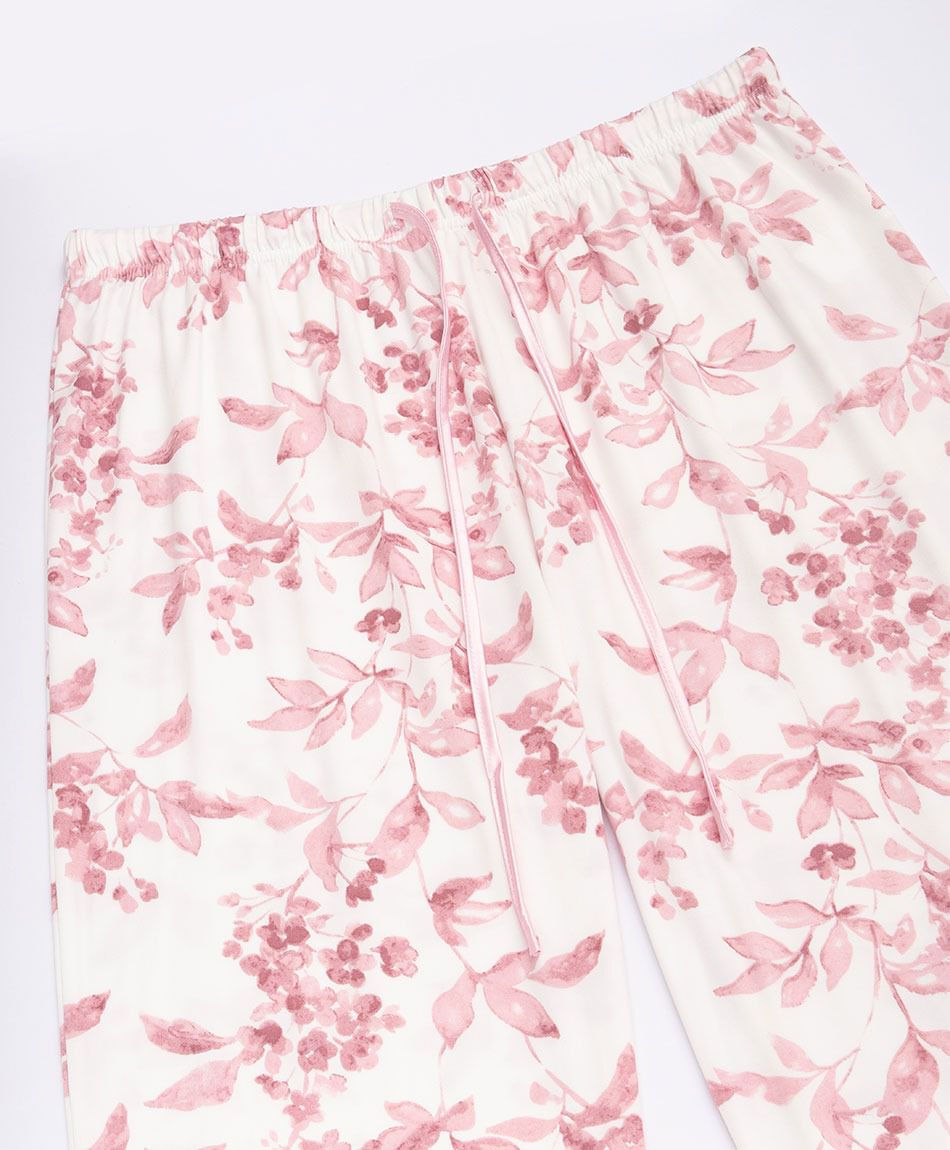 Pijama mujer dise&ntilde;o floreado pink