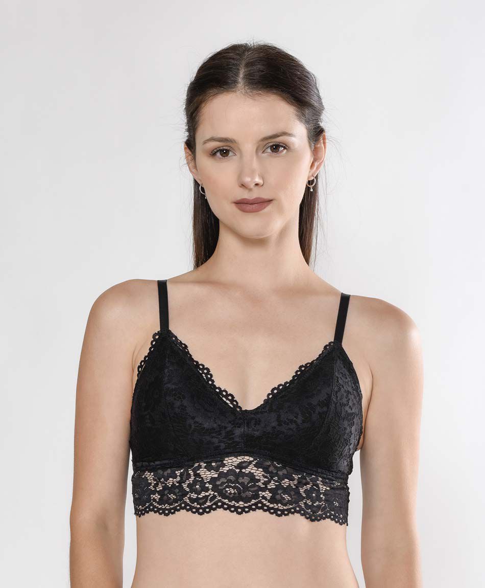 Bralette mujer encaje floral