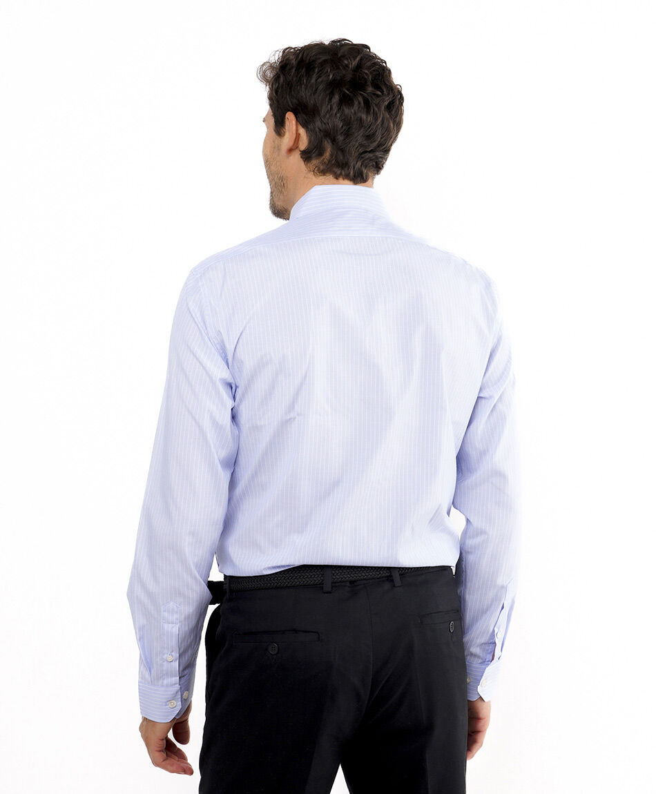 Camisa formal hombre dise&ntilde;o l&iacute;neas verticales