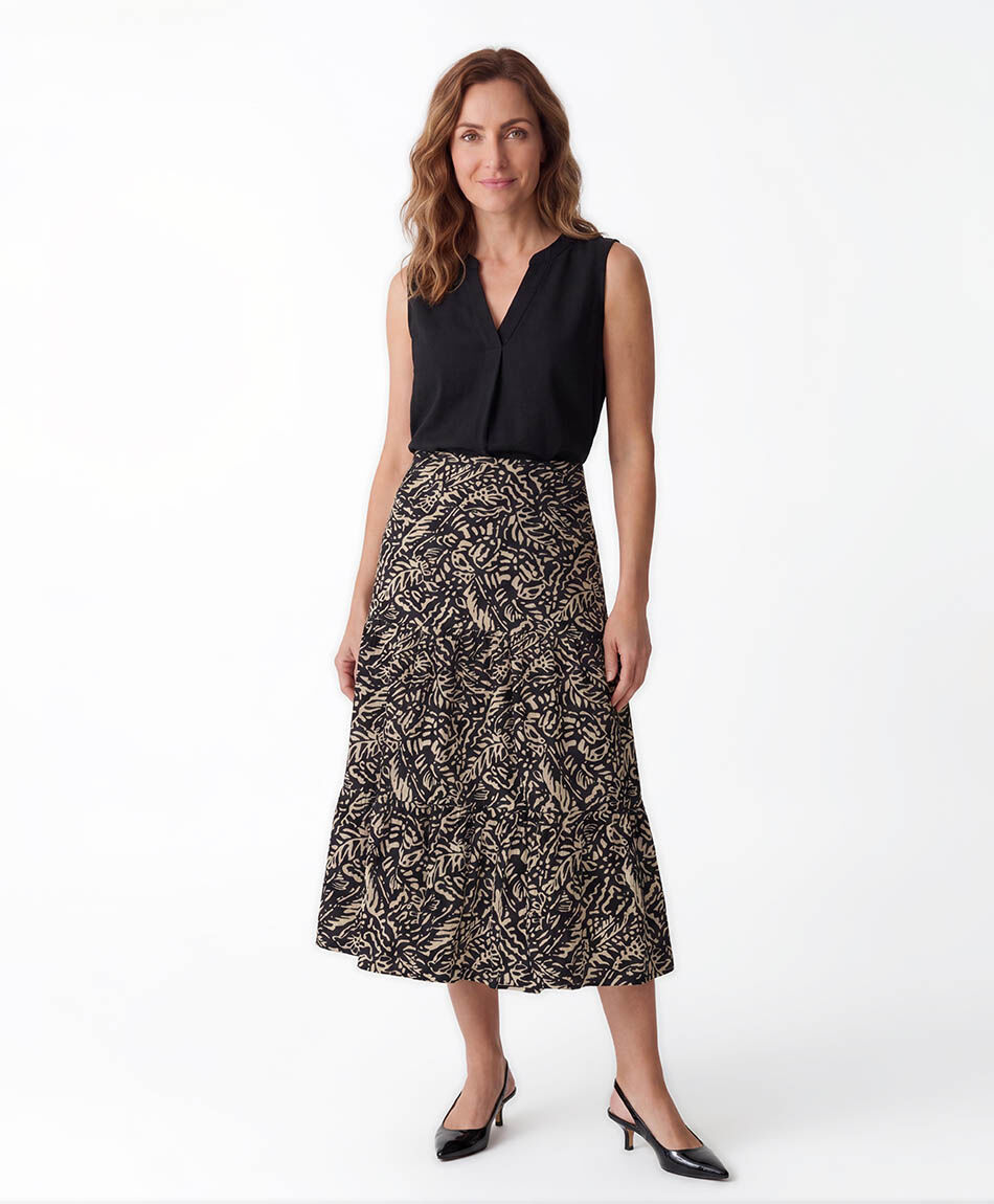 Falda mujer estampada maxi