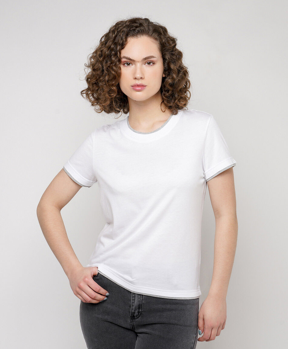 Remera mujer l&iacute;nea gris