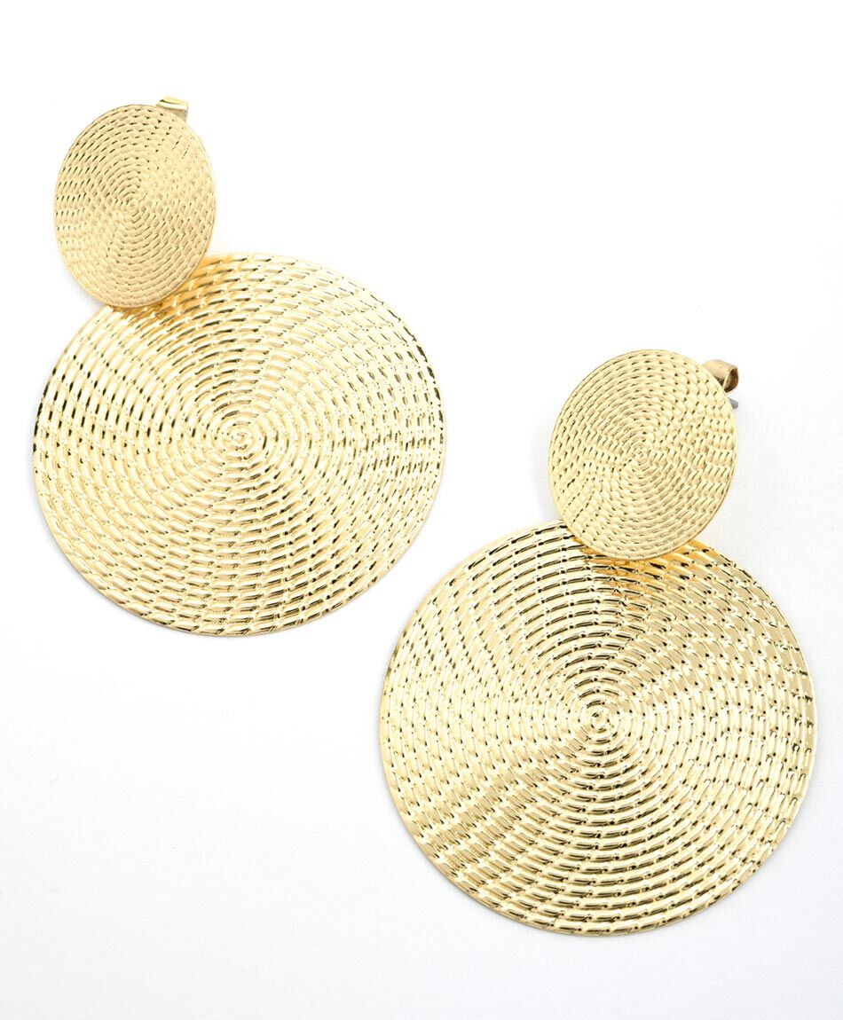 Aros mujer redondos dorados