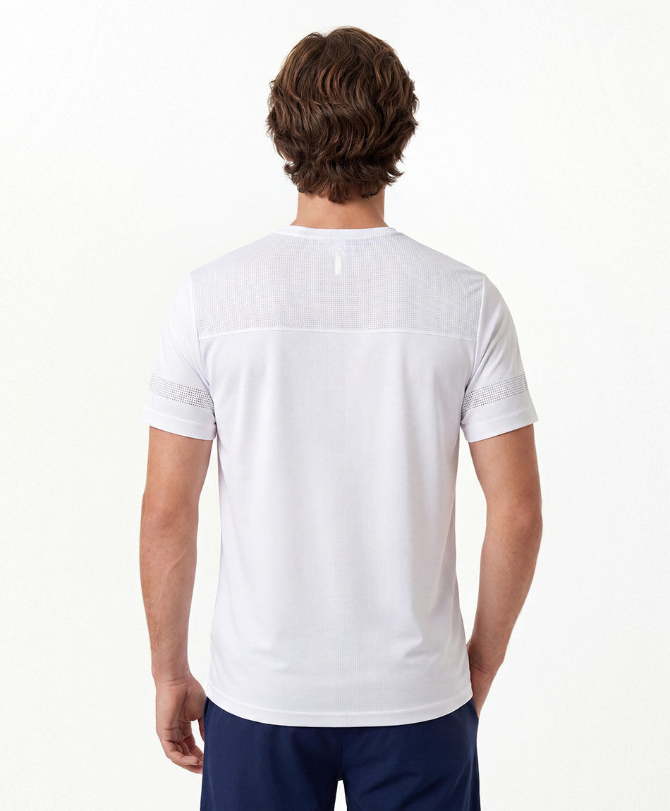 Remera deportiva hombre cuadros puntitos
