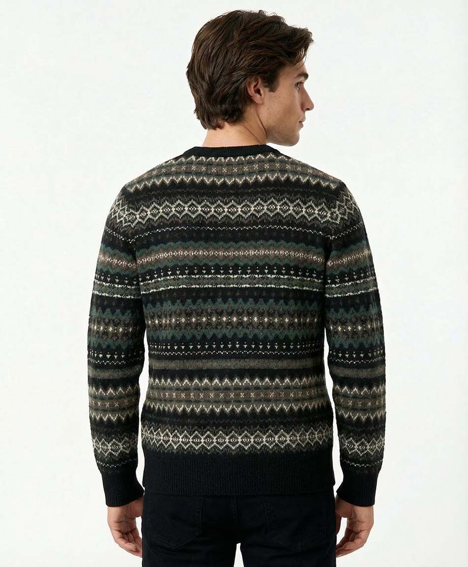 Sweater hombre ajuste c&oacute;modo caf&eacute;