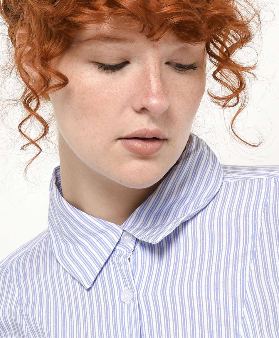 Camisa mujer rayas manga ancha