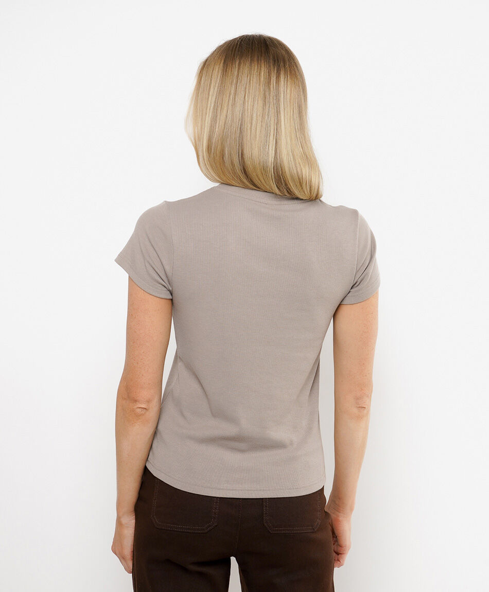 Remera mujer acanalada
