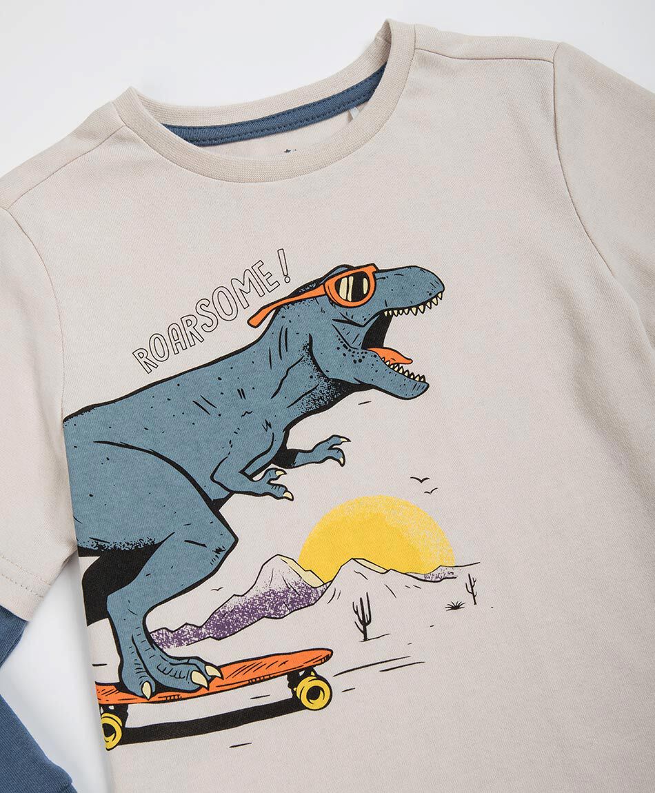 Remera beb&eacute; estampado dinocool