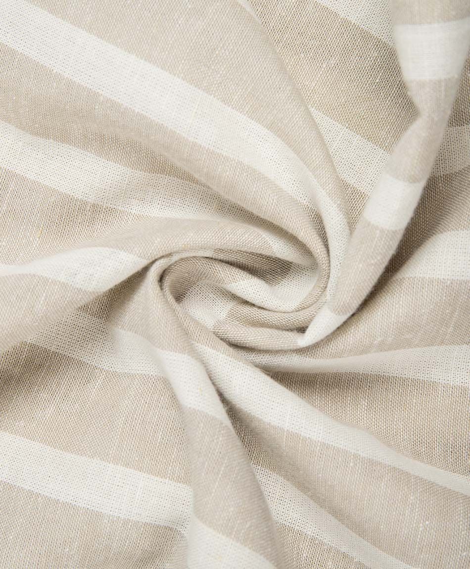 Camisa hombre l&iacute;neas lino beige