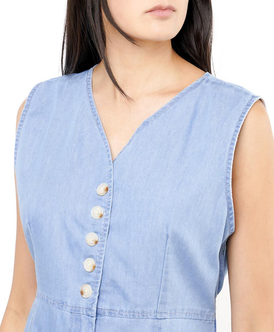 Enterito mujer tencel bolsillos