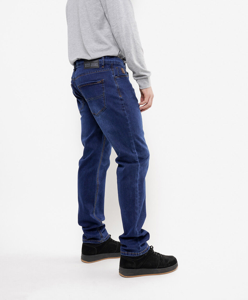 Jeans hombre desgastado slim fit