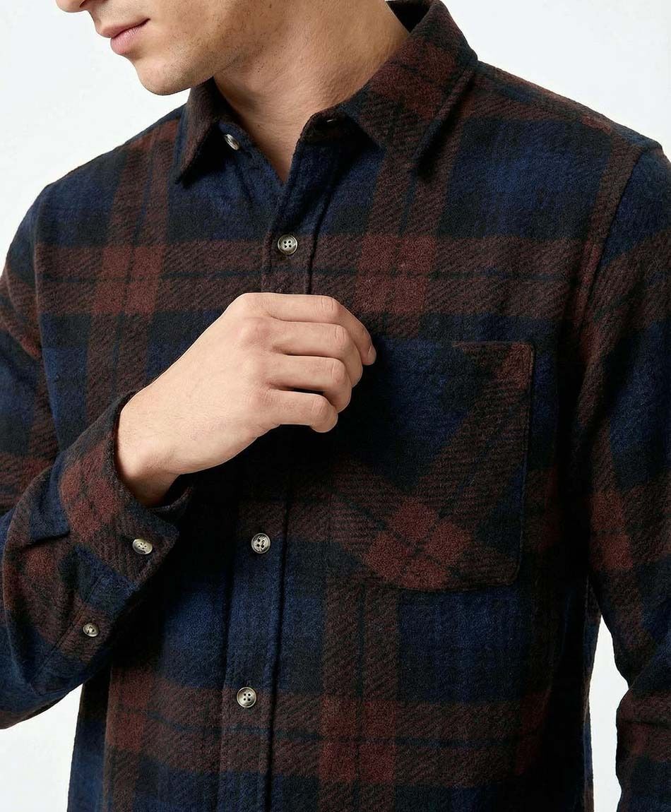 Campera hombre franela escoc&eacute;s