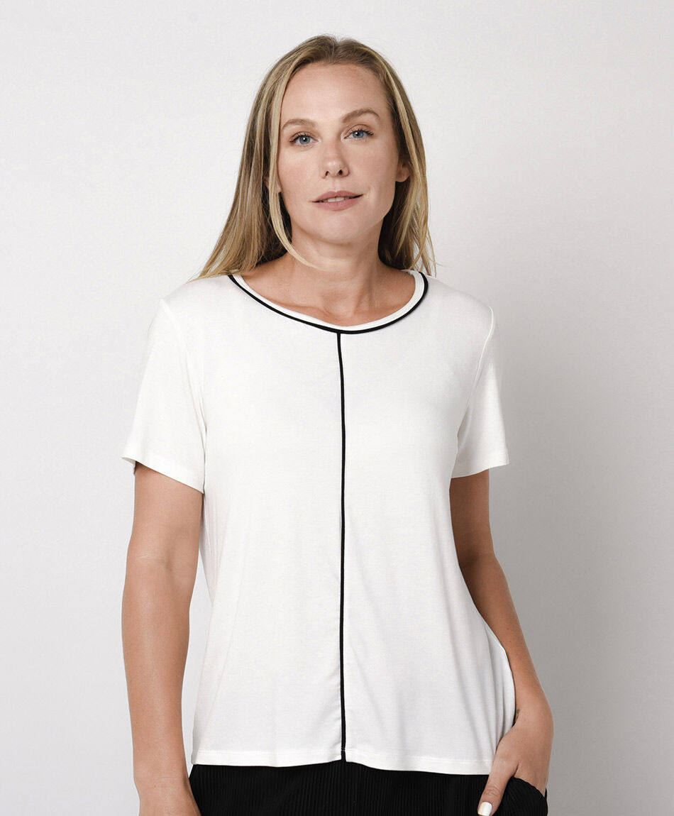 Remera mujer l&iacute;nea negra