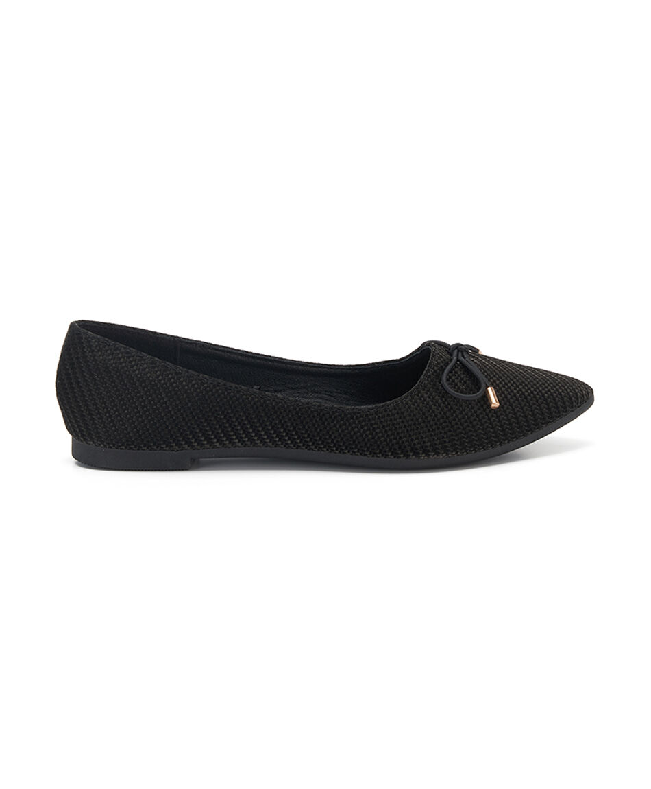 Ballerina mujer lazo black