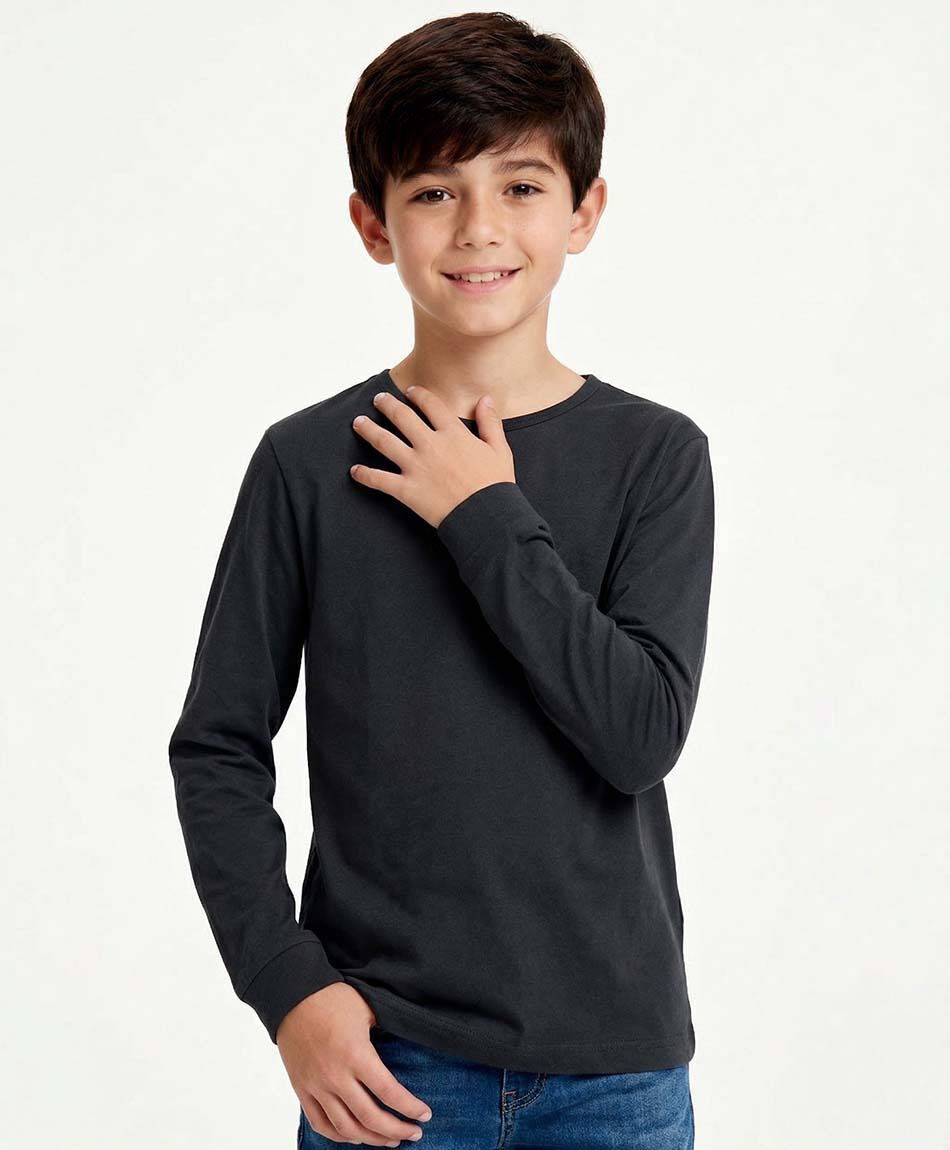 Camiseta ni&ntilde;o t&eacute;rmica negra